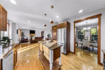 Kitchen angle featuring clean lines and updated appliances, including a new range. Practical layout supports daily routines and entertaining alike.