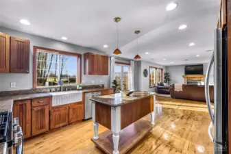 Wide kitchen perspective emphasizes storage, workspace, and natural light. Designed for efficiency without sacrificing comfort.