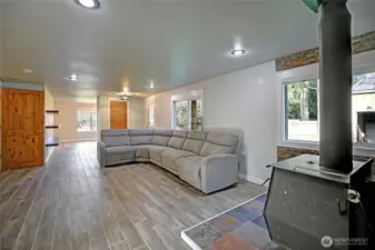 View from the living room leading to the dining room.