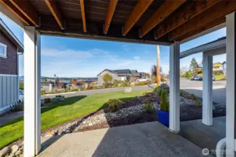 View from lower level patio.