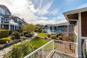 View from rear deck that provides morning and afternoon sun, perfect for relaxng or hosting.