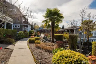 Walkway from home to the private club house that is only 2 doors away.