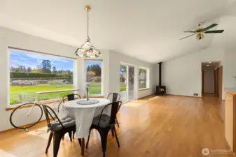 Spacious dining area