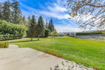 View from patio of the mountains.