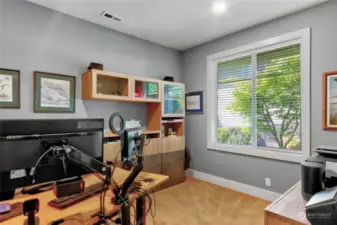 Separate office near front door away from the crowd