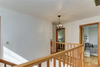 Heading upstairs you find 3 bedrooms and 2 full baths.