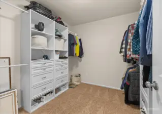 Walk-in with closet system.