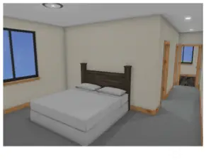 Primary Bedroom on main. King sized bed