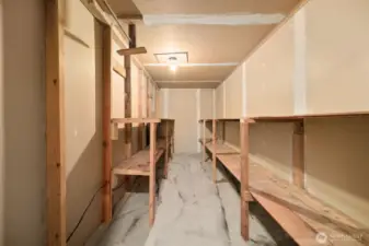 Storage room in basement.