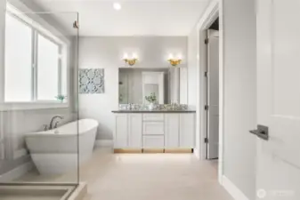 The primary ensuite is made for pampering.