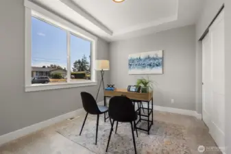 Just off the entry foyer, the den makes work or studying a breeze. Provides alternate use as an additional bedroom.