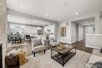 An open, free-flowing open concept that is the desire of so many homeowners.