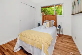 Secondary bedroom is on the main floor.