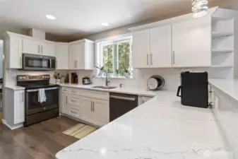 Lots of countertop.