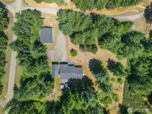Aerial view of the property