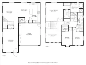 1st and 2nd Level Floorplan
