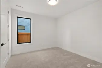 lower level 3/4 bath with attached bedroom
