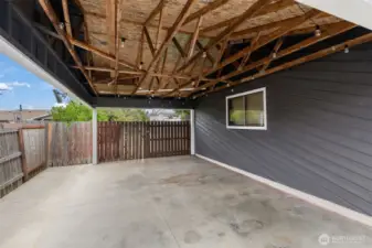 Carport for parties, toys, extra covered parking-- whatever!