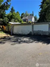 Detached two car garage plus storage room