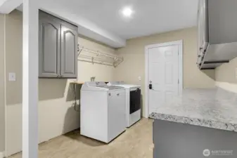 Easy access to backyard from the laundry room.