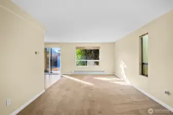 Another angle of the 22' x 11' living room.