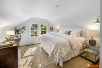 Second bedroom upstairs. Plenty of light in this space, windows face south.