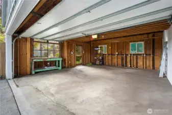 Another shot of the garage, again note plumbing along the west wall
