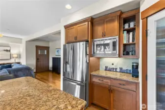 copious storage and updated appliances