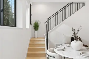 Architectural staircase with modern presence.