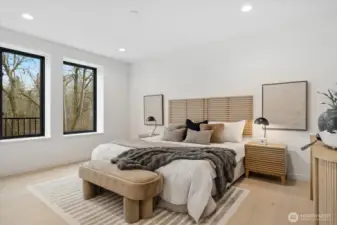 Serene primary suite with a calming, hotel-inspired feel.