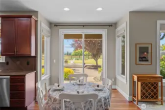 The kitchen opens perfectly to the great room and this area designed for a breakfast table
