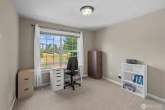 This flexible upstairs room can function as a fifth bedroom (four bedroom septic), second office, or anything you envision to meet your needs.