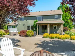 With a combination of covered and uncovered areas, the patio is perfect for entertaining or enjoying the outdoors in comfort.