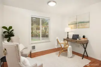 4th bedroom was opened to create additional living space, office, den or convert back to bedroom.