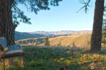 One of many spots from which to soak in the Methow Valley vistas.