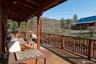 South-facing porch from which to soak up the sun during the winter months.