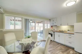Dining area and kitchenette!