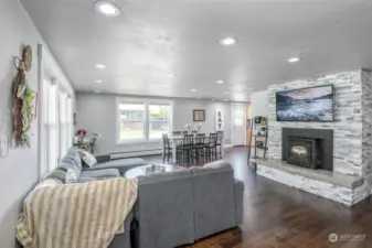 Gorgeous fireplace in living room