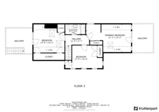 Floor plan - upper level.