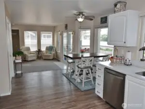 Kitchen flows nicely into the Kitchen Nook and Family Room.