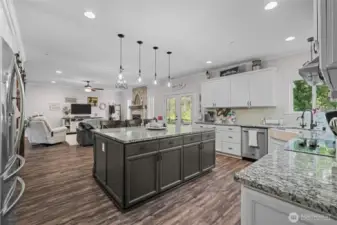 Kitchen open to family room/great room concept.
