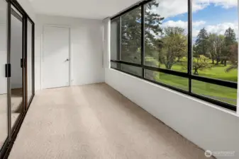 Panoramic views from the sun porch and a huge storage closet there on the far wall