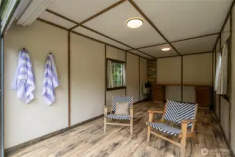 The shed is the perfect staging zone for your building materials or works as a changing room/bunk house for time spent out at the property.