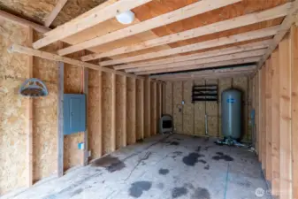 Installed electrical panel + 220V outlet in the second shed.