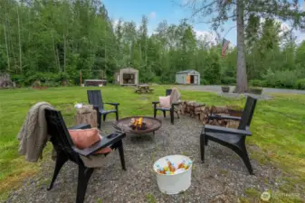Imagine nights around the campfire after a long day of working on the property, or taking a weekend escape and bringing the camper for the weekend. There's room to invite all your friends, and you'll love the sanctuary of your new private escape.