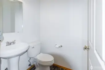 Downstairs half bathroom.