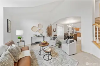 Great flow to this floorplan where all rooms are connecting with the staircase in the middle.
