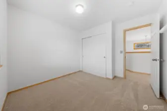 3rd bedroom has a large wall-to-wall closet.