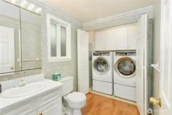 main floor bathroom/laundry room