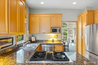 Kitchen with gas cooktop
